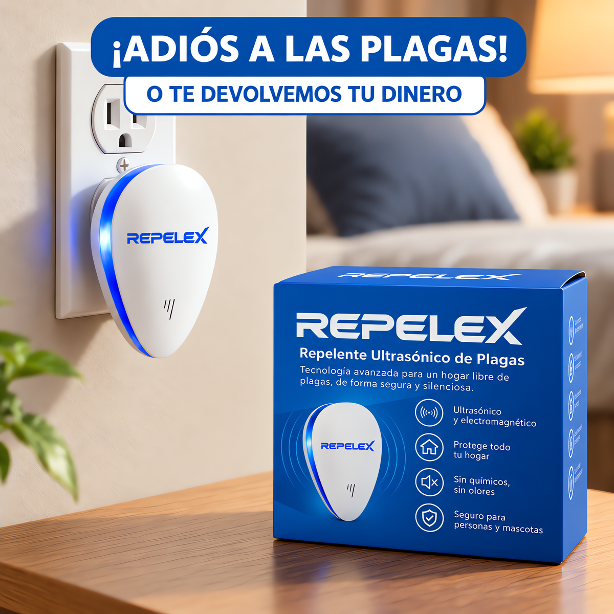 Repelex™–Repelente Ultrasónico de Plagas