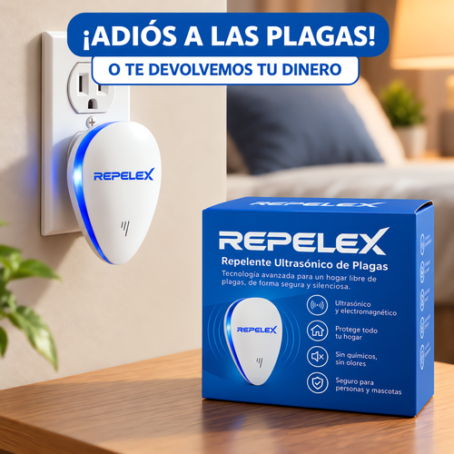 Repelex™–Repelente Ultrasónico de Plagas