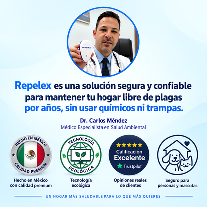 Repelex™–Repelente Ultrasónico de Plagas